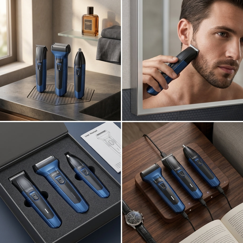 Afeitadora Eléctrica 3 en 1 Premium para Hombre