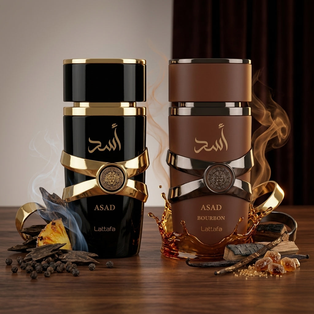 Combo Lattafa Asad + Asad Bourbon