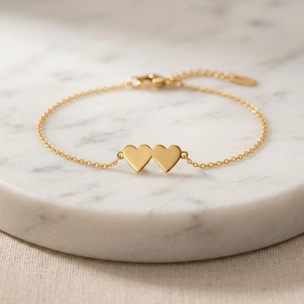 Pulsera de Corazones 💖 Acero Inoxidable – Elegante y Duradera