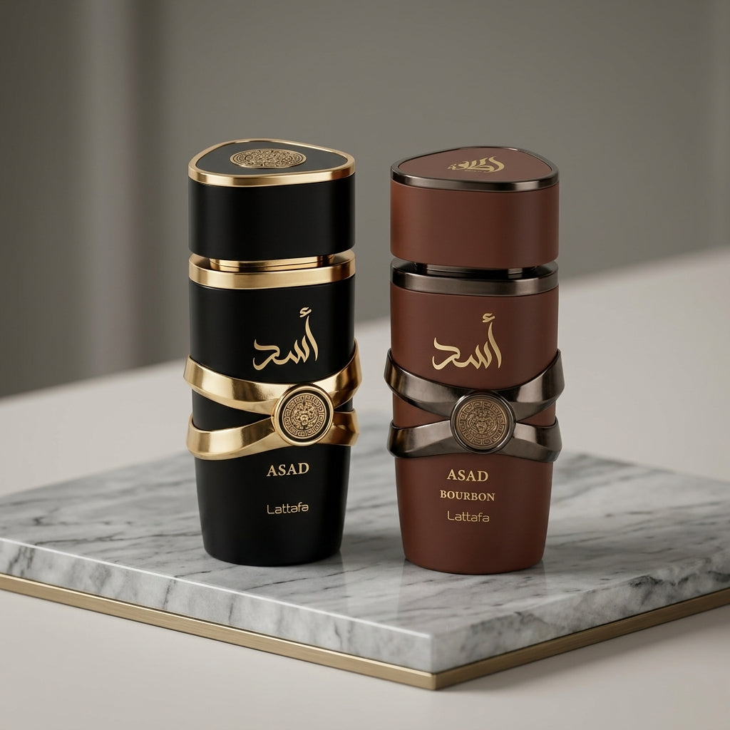 Combo Lattafa Asad + Asad Bourbon