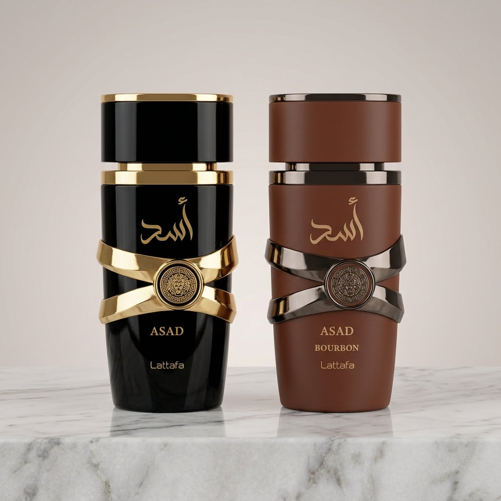 Combo Lattafa Asad + Asad Bourbon