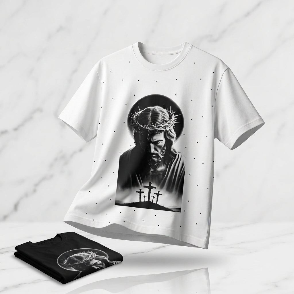 Playera Oversize Perlada "Jesús" Unitalla